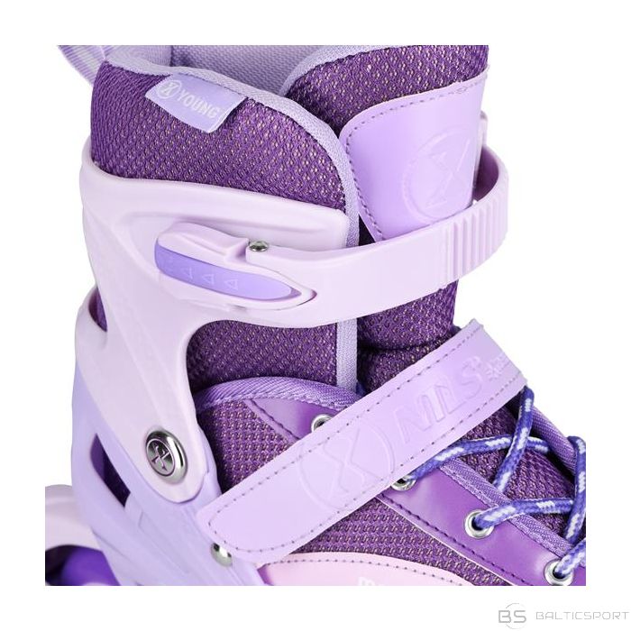 Nils Extreme NA0189 LED ROLLERBLADE-SET MOONBEAM PURPUR GRÖSSE L (39-42)