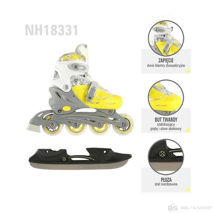 NH18331 НАБОР 4в1 LIME SIZE S (31-34) ИНЛАЙН/КОНЬКИ