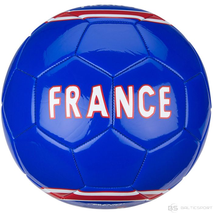 Мяч для уличного футбола AVENTO 16XO Glossy World Soccer Кобальтовый синий / красный / белый