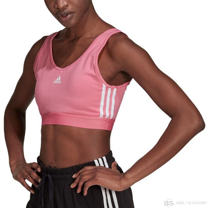 Adidas Essentials 3 svītru sporta krūšturis W H10189 (XS)