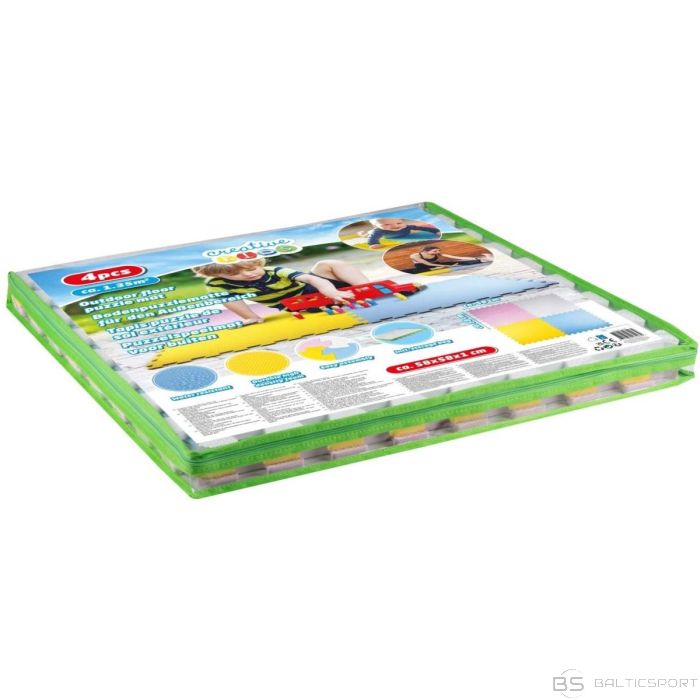 Eddy Toys КОВРИК-ПАЗЗЛ ИЗ ЭВА ПЕНЫ 60Х60 ЦВЕТОВ 4 ШТ. С МЕШКОМ