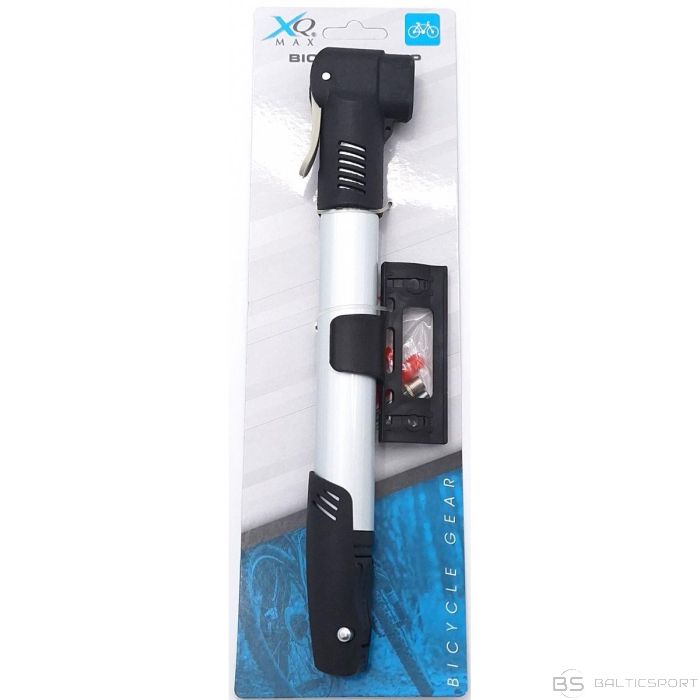 Enero ВЕЛОСИПЕДНЫЙ НАСОС MINI ALU XQMAX — СЕРЕБРЯНЫЙ