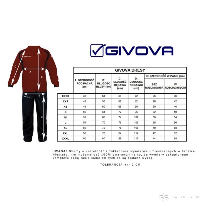 Tracksuit Givova Tuta Visa TR018 1204 (XS)