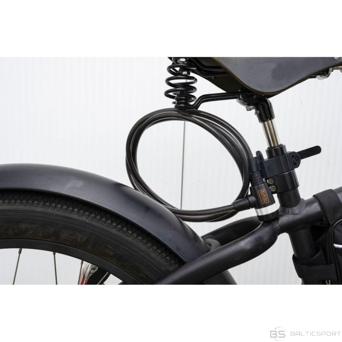 Black & Decker BIKE LOCK CABLE WITH LOCK 10x1800MM WITH HANDLE