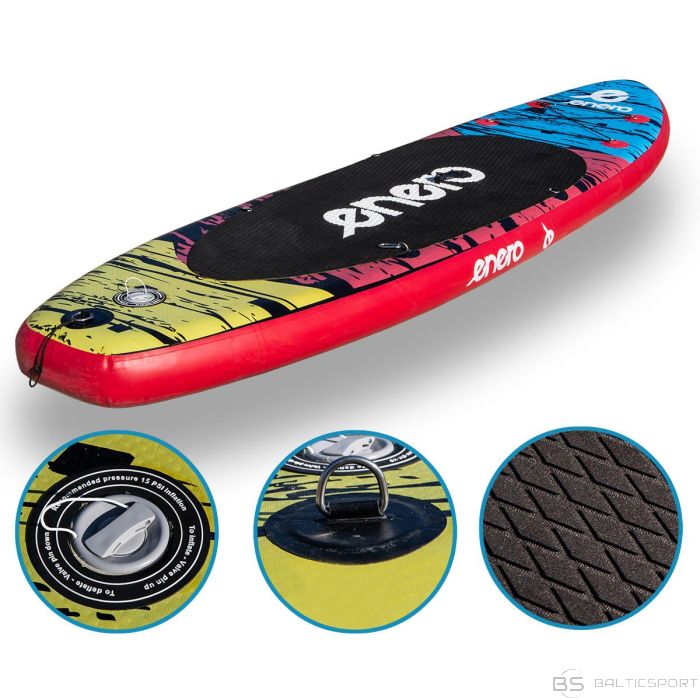 Enero SET - SUP BOARD 135KG INFLATABLE 300x76x15CM BLACK