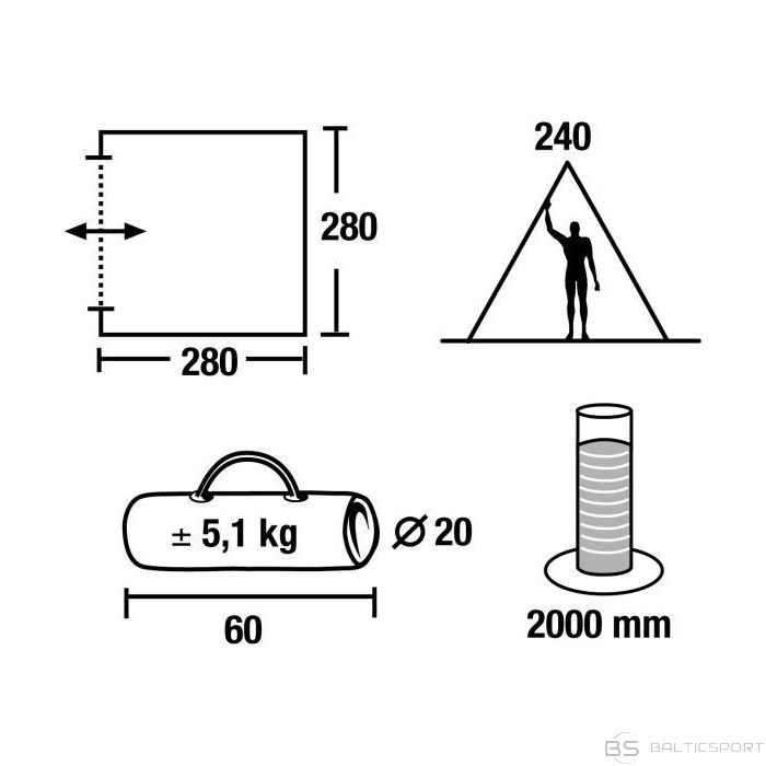 High Peak Lakota piramīdveida telts (10096)
