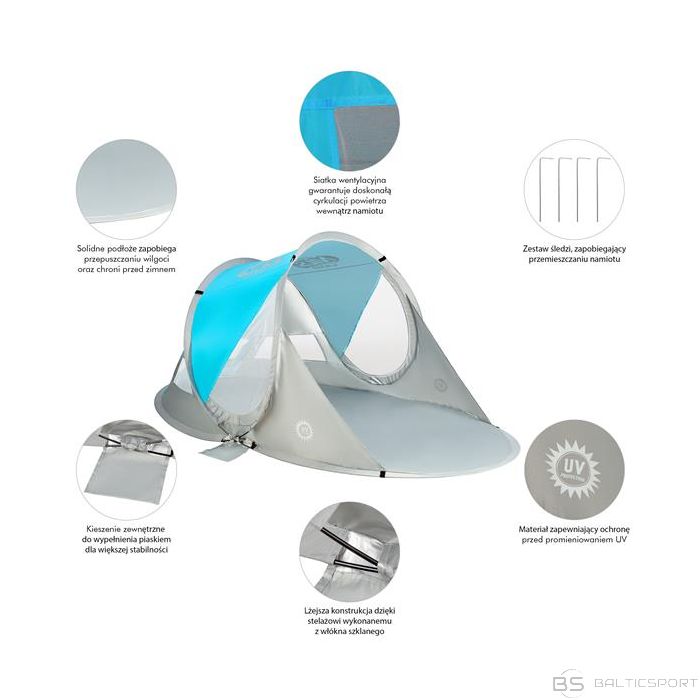 Nils NC3143 BLUE POP UP BEACH TELTS