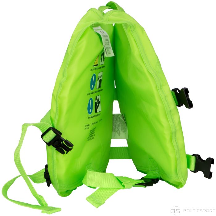 Swimming vest for children WAIMEA 52ZB GGZ 3-6 years 18-30 kg Green/Yellow/Black