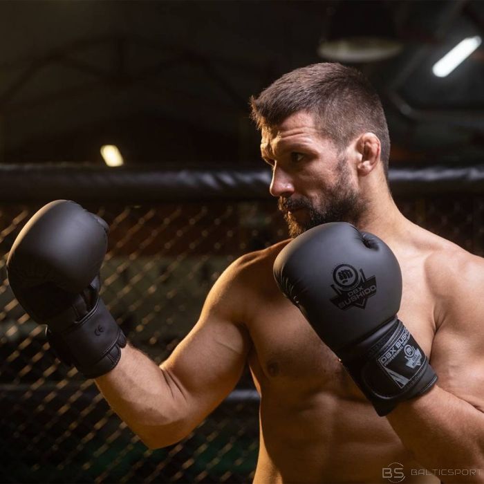 Boksa cimdi DBX Bushido Black Master B-2V12, PU āda - dažādi svari