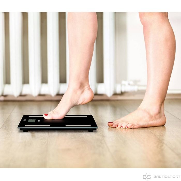 Salter 9150 BK3R Black Glass Analyser Bathroom Scales