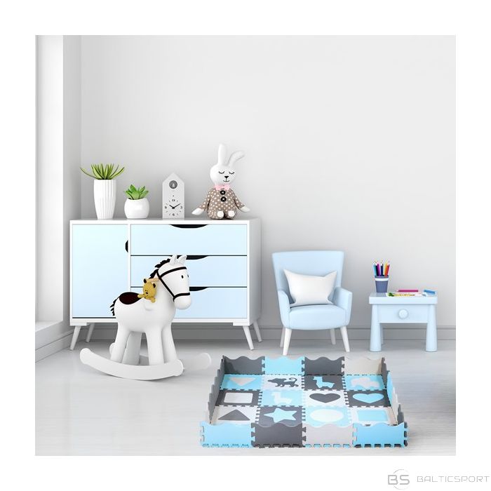 Nils Fun MD03 KIDS PLAYPEN PUZLE MAT MINT 36 ELEMENTS 140x140CM