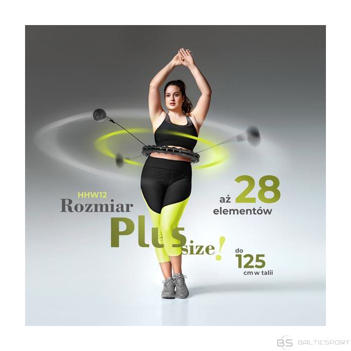 Массажный обруч хулахуп /НАБОР HULA HOOP PLUS SIZE HHW12 ЧЕРНЫЙ С ГРУЗОМ + ПОЯСНИЦА BR163 КРАСНЫЙ