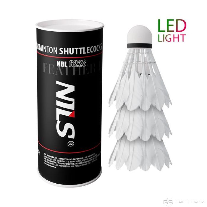 Nils NBL6223 SHUTTLECOCKS SPALVAS LED 3 GAB