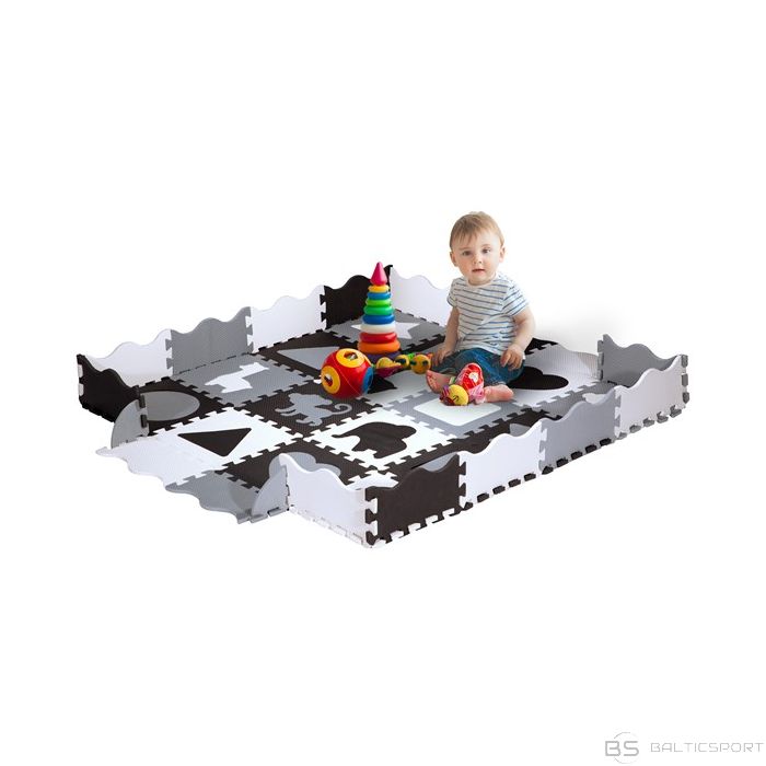 Nils Fun MD03 KIDS PLAYPEN PUZLE MAT PELĒKS 36 ELEMENTI 120x120CM