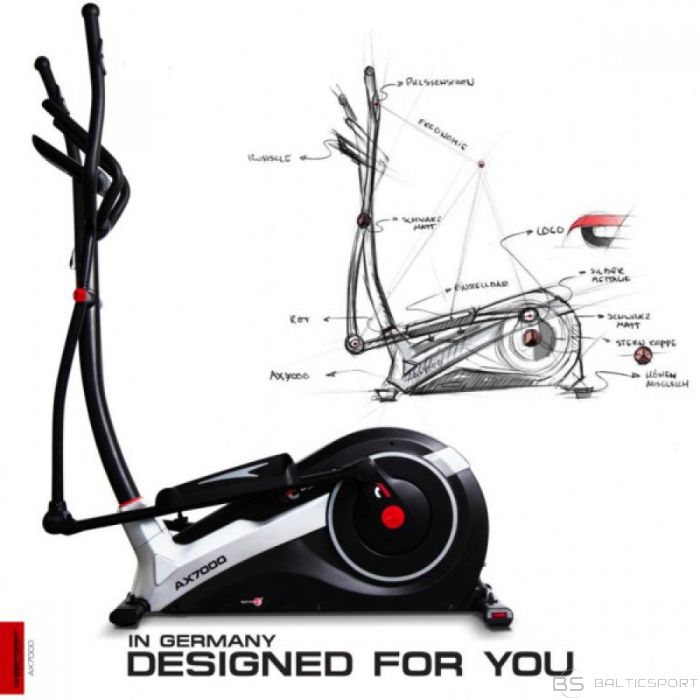 CHRISTOPEIT SPORT eliptiskais trenažieris ergometer AX 7000, 8kg/150kg