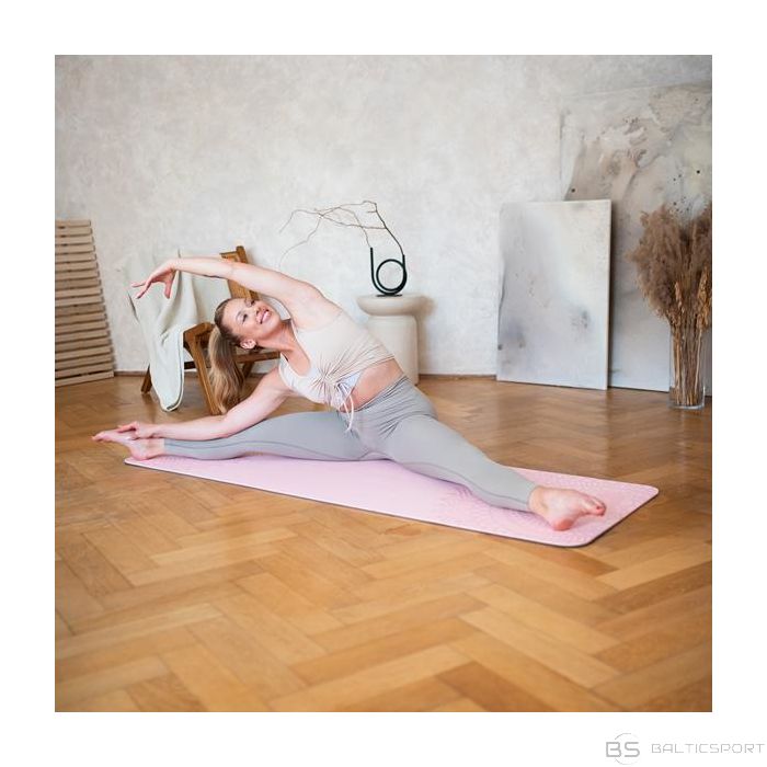 HMS YM10 YOGA MAT TPE GAIŠI ROZĀ
