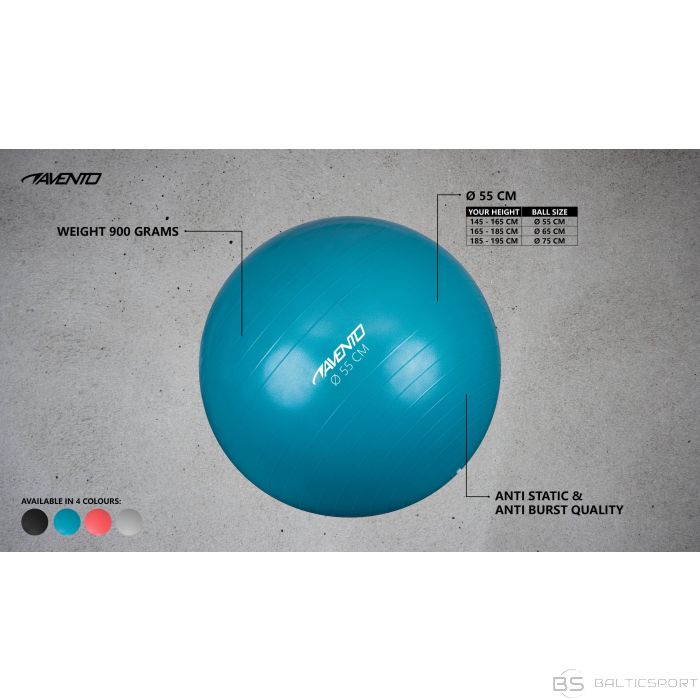 Gym Ball AVENTO 42OA 55cm Silver