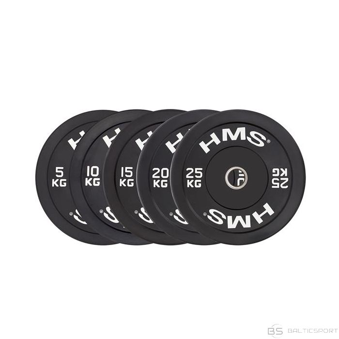  Olimpiskais svaru disks /HMS BBR05 MELNĀ OLIMPISKĀ PLĀKSNE - BUMPERIS 5 KG