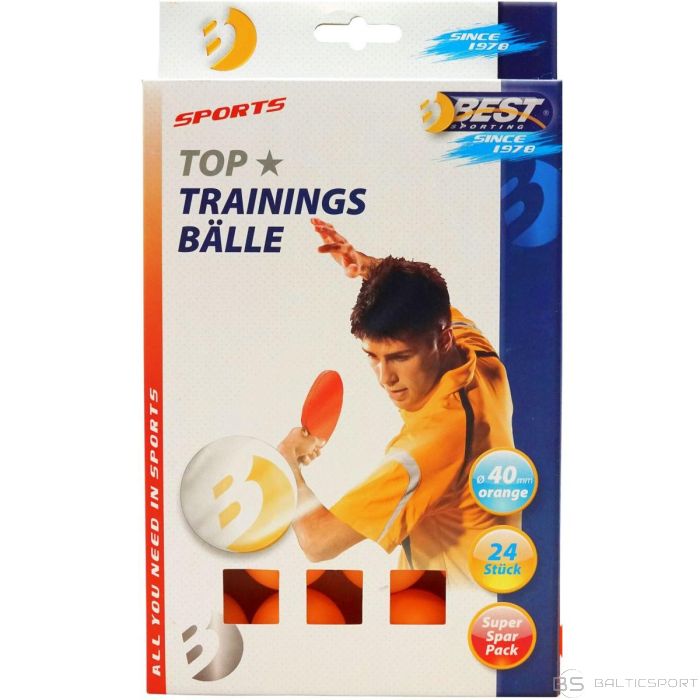 Best Sporting TABLE TENNIS BALLS TRAINING 24 PCS ORANGE