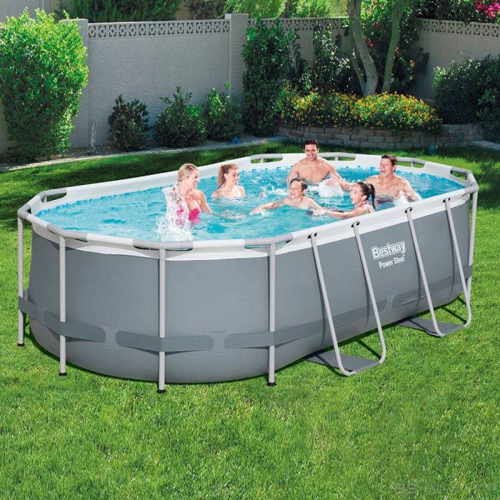 Bestway 56620 Power Steel Oval Pool Set
