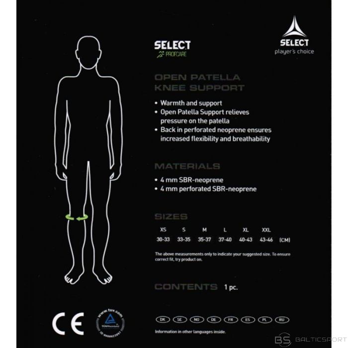 Select ceļa aizsargs ar 6201 atvērumu (S)