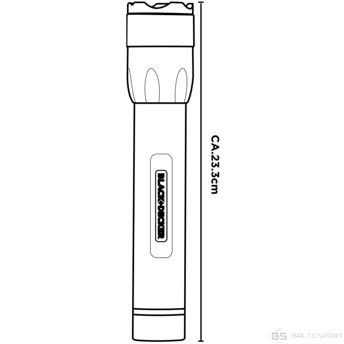 Black +  Decker TACTICAL ALUMINUM FLASHLIGHT 12W 1200LUMEN BLACK + DECKER