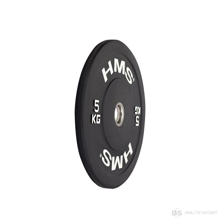  Olimpiskais svaru disks /HMS BBR05 MELNĀ OLIMPISKĀ PLĀKSNE - BUMPERIS 5 KG