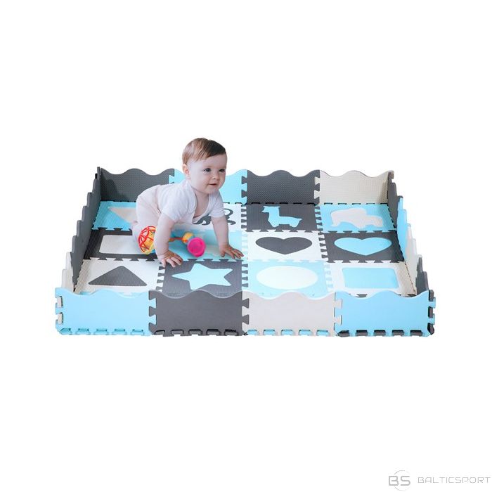 Nils Fun MD03 KIDS PLAYPEN PUZLE MAT MINT 36 ELEMENTS 140x140CM