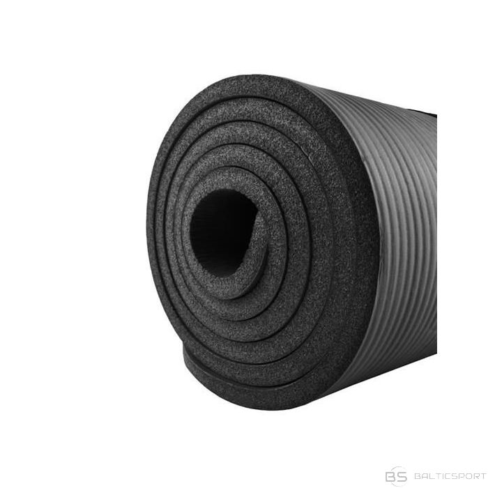 Vingrošanas fitnesa paklājs NBR - 190 x 60 x  1.5cm  melns