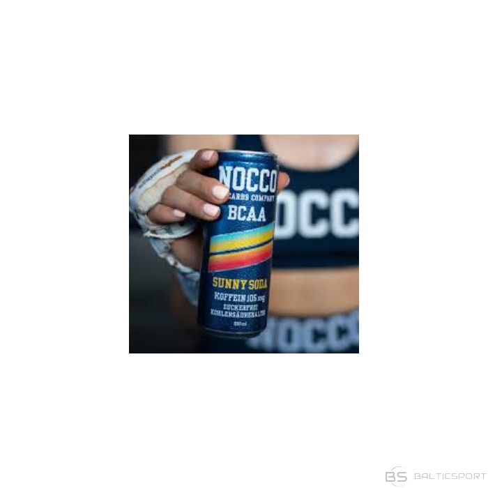 Funkcionāls BCAA aminoskābjudzeriens NOCCO 330m BEZ CUKURA ar kofeīnu Sportistiem Sunny soda