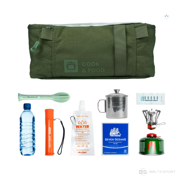 Izdzīvošanas komplekts Soma Help Bag Max emergency kit - Olive Green