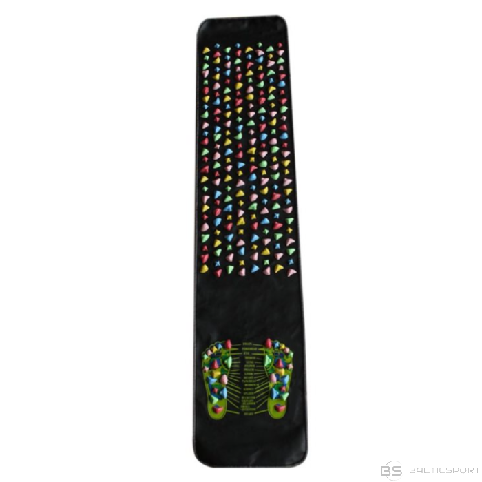 Akupresūras akupunktūras paklājs, oļu/ akmeņu masāžas paklājiņš pēdam, 137 cm
