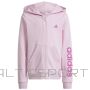 Bluza adidas Essentials Linear Full-Zip Hoodie girls IS2666 / różowy / 164 cm