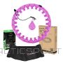 Hula Hoop Set HHW12 Violet with Weight HMS + Waist Support BR163 Black Plus Size