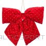 Edelman RED DECORATIVE BOW 30x34CM MICA