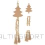 Home & Styling Collection DECORATIVE PENDANT BOHO ECO NATURE WOODEN CHRISTMAS TREE