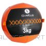 Wall ball SVELTUS 3kg D35cm Orange/Black suitable for throwing