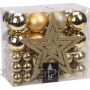Christmas Decoration DECORATIVE PLASTIC BALL, SAFE TOP, 54 GOLD ELEMENTS
