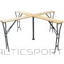 Saska Garden PICNIC BAR TABLE WOODEN CROSS FOLDABLE