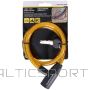 Dunlop velosipēda spirālveida slēdzene ar atslēgu 1,2x65 cm dzeltena