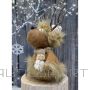 Saska Garden FUR REINDEER WITH ILLUMINATED ANTLERS, BROWN 20x35x47CM