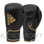 Adidas Боксерские перчатки HYBRID 80 ADIH80, черно-золотые (340 г)