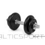 Saliekamā hantele 10kg vai 15kg ar gumijas diskiem