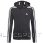 Adidas Meitenes Essentials 3S Pilna zip Hoodie GQ8356 džemperis / Melna / 140 cm