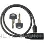 Xqmax Велосипедный замок с ключом 0,6x65 см, черный (-)