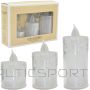 Christmas Gifts SET OF 3 DECORATIVE LED CANDLES, WARM WHITE