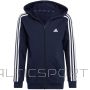 Adidas Essentials 3 svītru vilnas kapuce ar pilnu rāvējslēdzēju Jr IC0600 (152 cm)