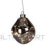 Christmas Decoration GLASS BAUBLE FORM DROP LED 10CM SILVER