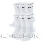 Nike Everyday Cushion Crew 6Pak SX7666-100 zeķes (39–42)