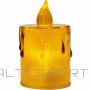 Koopman DECORATIVE CANDLE 8 CM AMBER WARM WHITE 1 LED